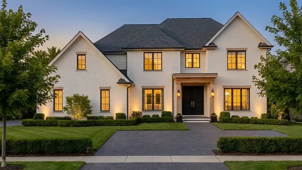 Same listing photo after AI twilight staging